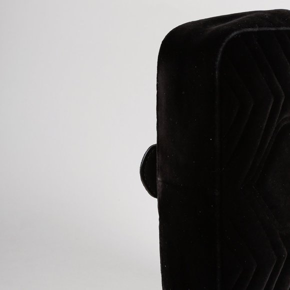 SOLD Gucci Black Velvet Matelassé GG Marmont Mini Bag - Picture 4 of 11